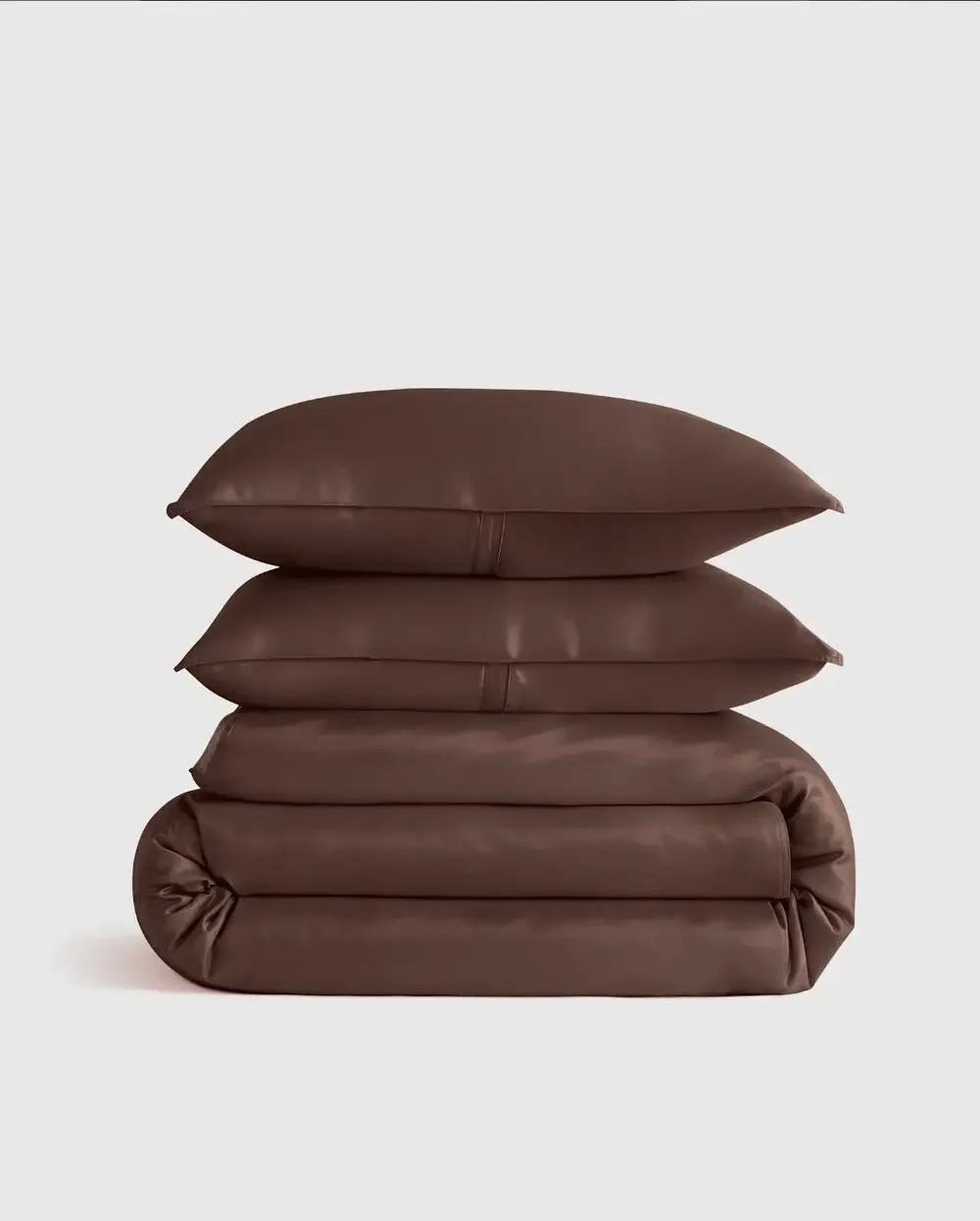 New Quince Organic Bamboo Visose King/ Cal King Duvet Cover 3Pc Set Espresso